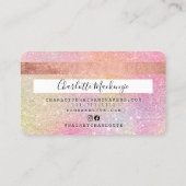 Kredietkaart pastel glitter chic visitekaartje (Achterkant)