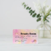 Kredietkaart pastel glitter marmer visitekaartje (Staand voorkant)