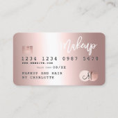 Kredietkaart roos goud metaalhoudende folie haarmo visitekaartje (Voorkant)