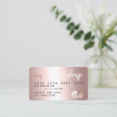 Kredietkaart roos goud metaalhoudende folie haarmo visitekaartje (Staand voorkant)