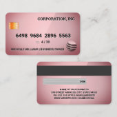 KredietKaart | Roze glanzende Visitekaartje (Voorkant / Achterkant)