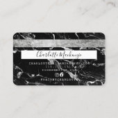 Kredietkaart schoonheid zwarte marmer visitekaartje (Achterkant)