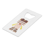 Kredietkaart voor Chocolade Robot Open Creditkaart Flessenopener (Voorkant Gekanteld)