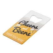 Kredietkaart voor kaas en bier creditkaart flessenopener (Achterkant Gekanteld)