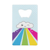 Kredietkaart voor Kawaii Cloud en Rainbow Open Creditkaart Flessenopener (Achterkant)
