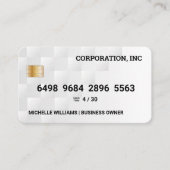 KredietKaart | White Geometric Modern Pattern Visitekaartje (Voorkant)