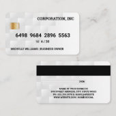 KredietKaart | White Geometric Modern Pattern Visitekaartje (Voorkant / Achterkant)