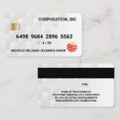 KredietKaart | White Geometric Modern Pattern Visitekaartje (Voorkant / Achterkant)