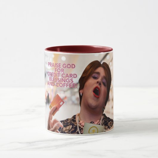 Kredietkaartenbonnen en koffie-Mok van Bambi Mok (Midden)