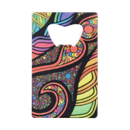 Kredietkaartflessenopening met abstract ontwerp creditkaart flessenopener