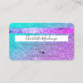 Kredietkaarthaarmake-up zeemeerminnend glitter-mon visitekaartje (Achterkant)