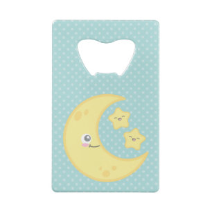 Kredietkaartopening Kawaii Moon en Stars Creditkaart Flessenopener