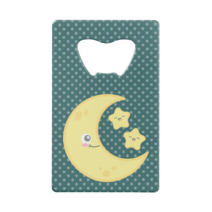 Kredietkaartopening Kawaii Moon en Stars Creditkaart Flessenopener