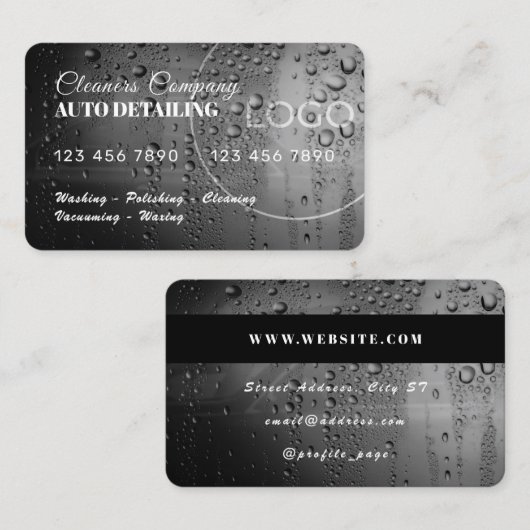 Kredietkaartwasgoed Visitekaartje (Voorkant / Achterkant)