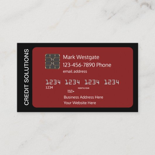 Kredietreparatie- en consolidatieservices visitekaartje (Voorkant)