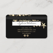 Kredietverlener met Floral Gold Kaart Visitekaartje (Achterkant)