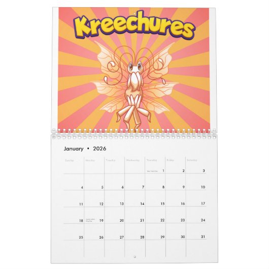 Kreechures-Deck 2 Kalender (Jan 2026)