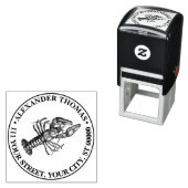 kreeft #1 tekening naam retouradres zelfinktende stempel (In situ)