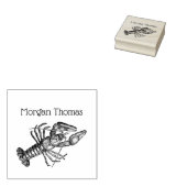  kreeft #1 tekening naam rubberstempel (Gestempeld)