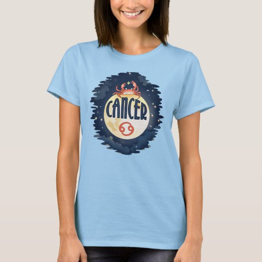 Kreeft astrologie maan zodiac teken horoscoop t-shirt (Voorkant)