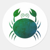 Kreeft Astrologie Sterrenbeeld Ronde Sticker (Voorkant)