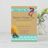 Kreeft Bak Strandfeest Uitnodiging (Staand voorkant)