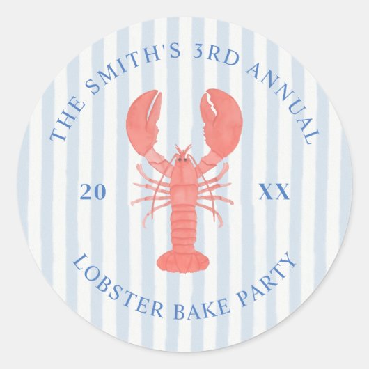 kreeft bakken nautische Sticker (Voorkant)