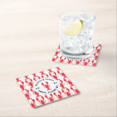 Kreeft Bakken Patroon Zeevruchten Koken Kartonnen Onderzetters (Insitu)