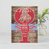 Kreeft BBQ Feest Elke Leeftijd Verjaardagsfeest Sc Kaart (Staand voorkant)