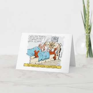 Kreeft bed goed snel cartoon kaart