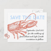 Kreeft Bewaar de datum Aankondigingskaart (Voorkant / Achterkant)