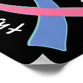 Kreeft Bewustzijn Ondersteuning Walk Ribbon Poster (Hoek)