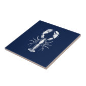 Kreeft Blauw en Witte Kust Tegeltje (Zijkant)