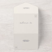 kreeft blauw QR RSVP Boerderij bruiloft All In One Uitnodiging (Buitenkant)