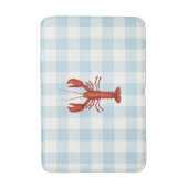 Kreeft Blue Gingham Check Coastal Badmat (Voorkant Verticaal)