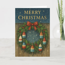 Kreeft Boei Krans Kerst Kaart