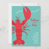 Kreeft Boil Kinder 1e Verjaardagsfeest Zeevruchten Kaart (Voorkant)