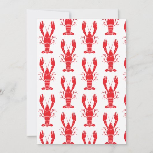 Kreeft Boil Seafood Cookout Party Kaart (Achterkant)