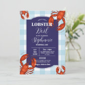 Kreeft Boil Verjaardagsfeestje Marine Zeevruchten Kaart (Staand voorkant)