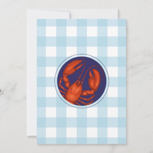 Kreeft Boil Verjaardagsfeestje Marine Zeevruchten Kaart (Achterkant)