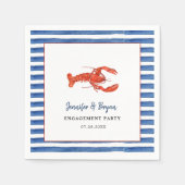 Kreeft Boil verlovingsfeest Servet (Voorkant)