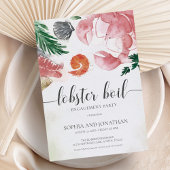 Kreeft Boil Waterverf Eenvoudige Engagement Party Kaart