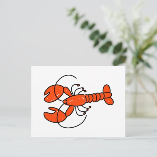 kreeft briefkaart (Staand voorkant)