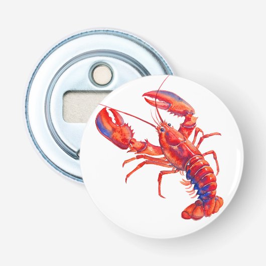 Kreeft Button Flesopener (Voorkant)