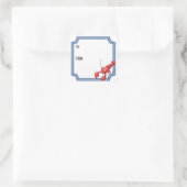Kreeft Cadeausticker Vierkante Sticker (Tas)