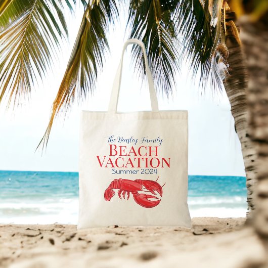 Kreeft Custom Beach Cruise Reunion Vakantie Tote Bag