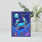 Kreeft de Kreeft Sterrenbeeld Briefkaart (Staand voorkant)