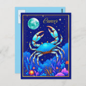 Kreeft de Kreeft Sterrenbeeld Briefkaart (Voorkant / Achterkant)