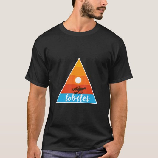 Kreeft Dier Driehoek Natuur Met Zon T-shirt (Voorkant)