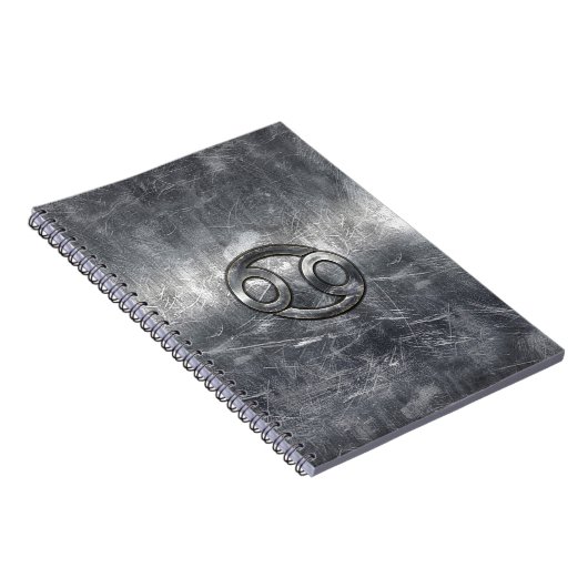 Kreeft Dierenriem Symbool in Industriële Stijl Notitieboek (Rechterzijde)